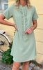 Say INA Copenhagen Kjole - Flora - Dusty Green
