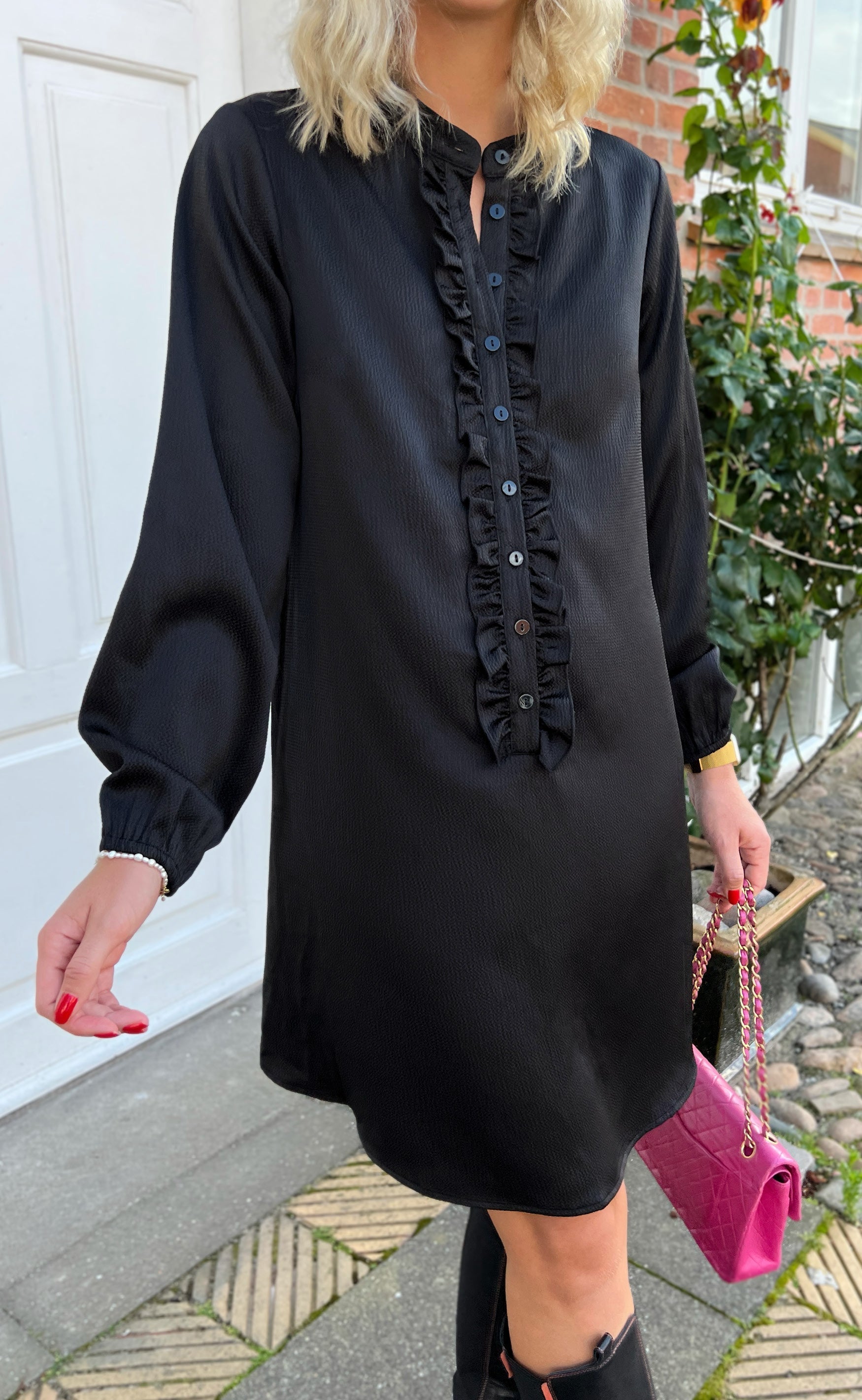 INA Copenhagen Kjole - Florina - Shiny Black