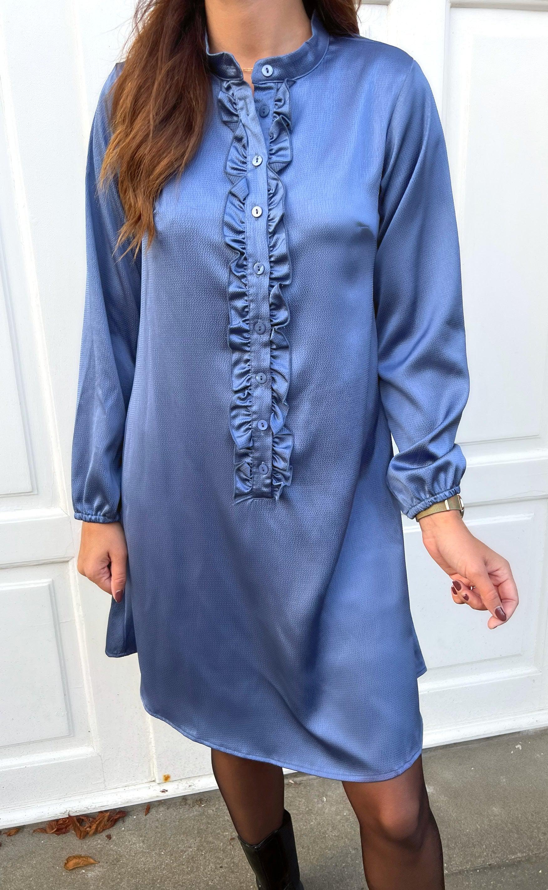 INA Copenhagen Kjole - Florina - Shiny Blue