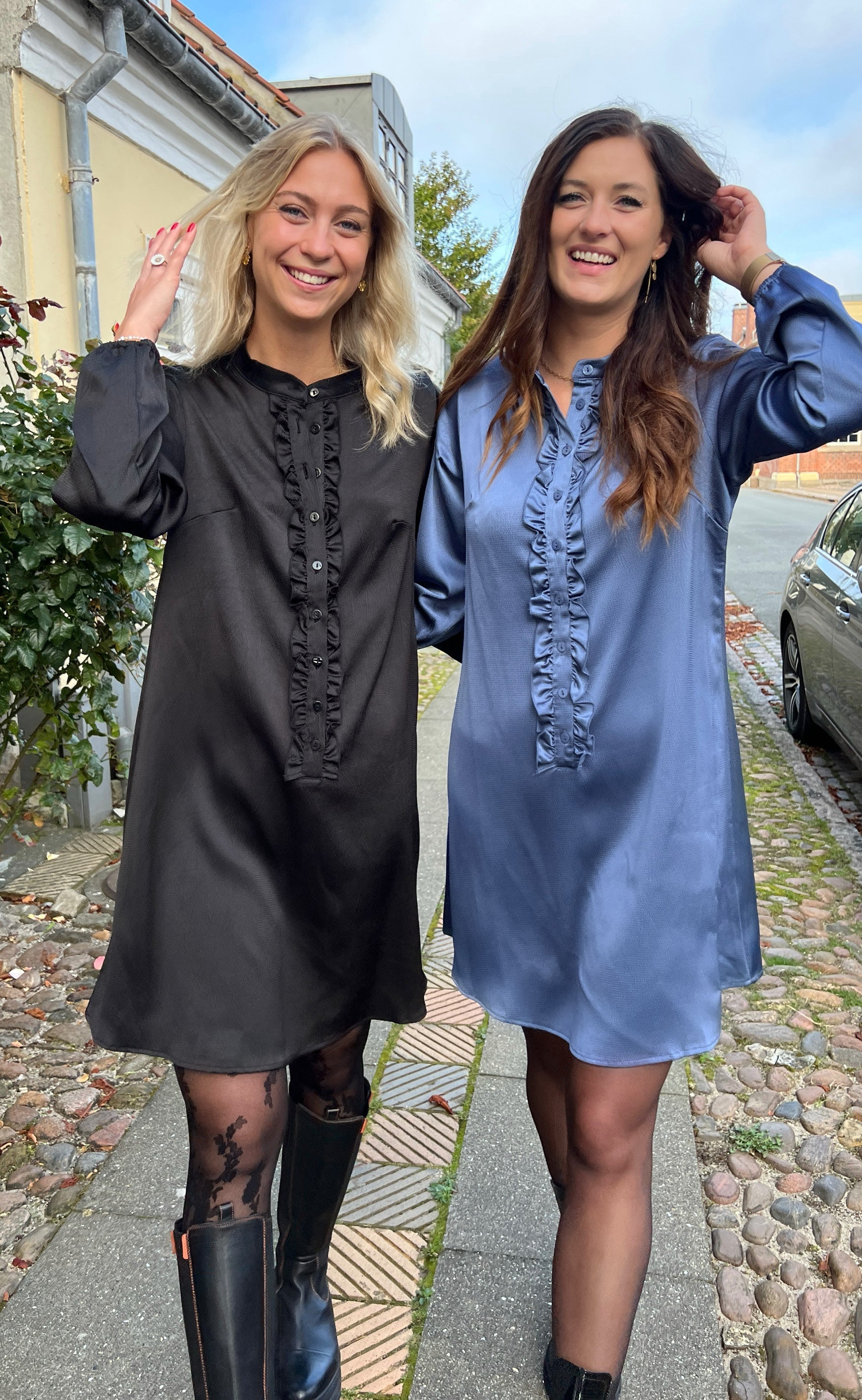 INA Copenhagen Kjole - Florina - Shiny Blue