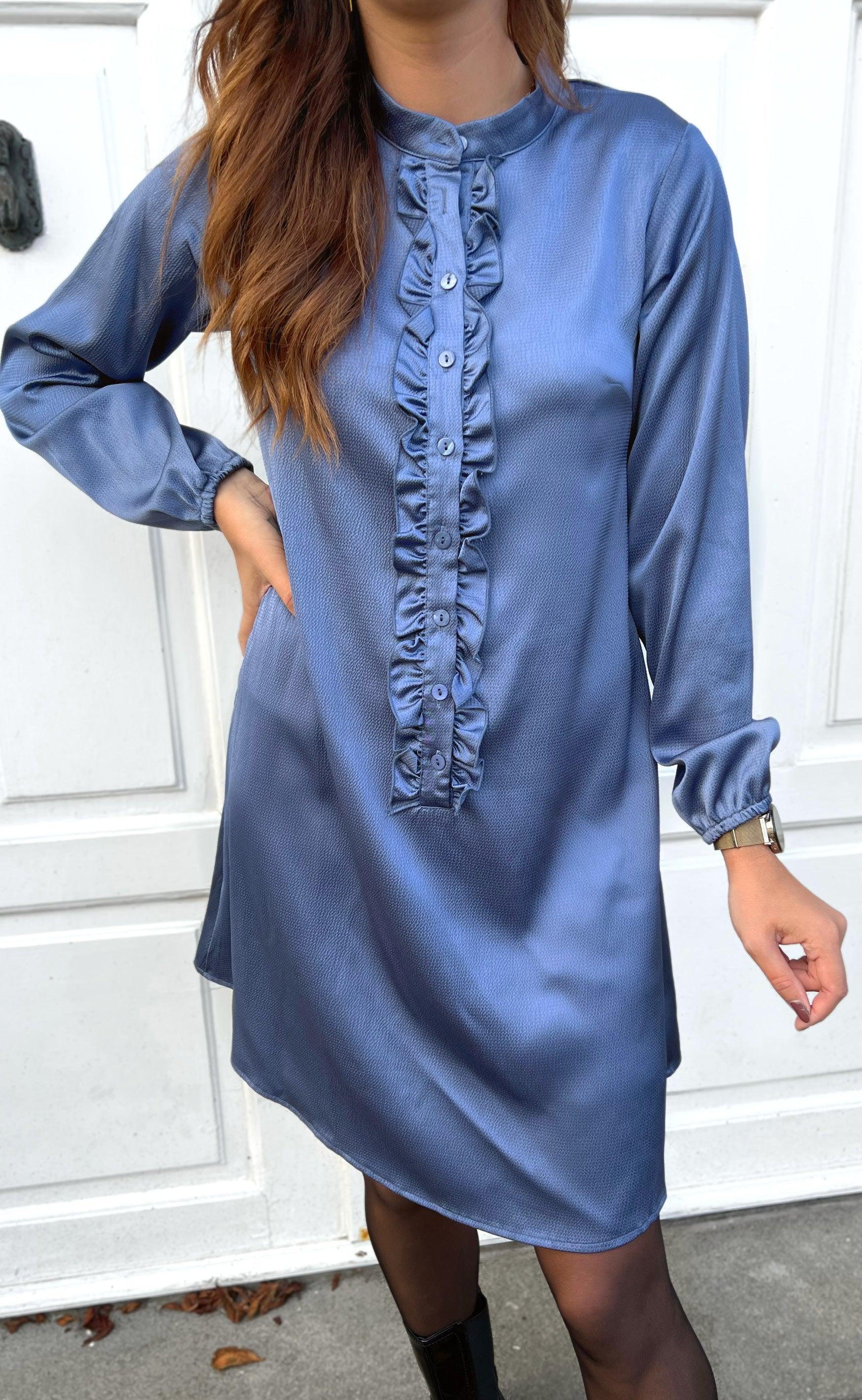 INA Copenhagen Kjole - Florina - Shiny Blue
