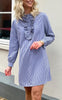 Say INA Copenhagen Kjole - Frederikke - Dark Blue Striped