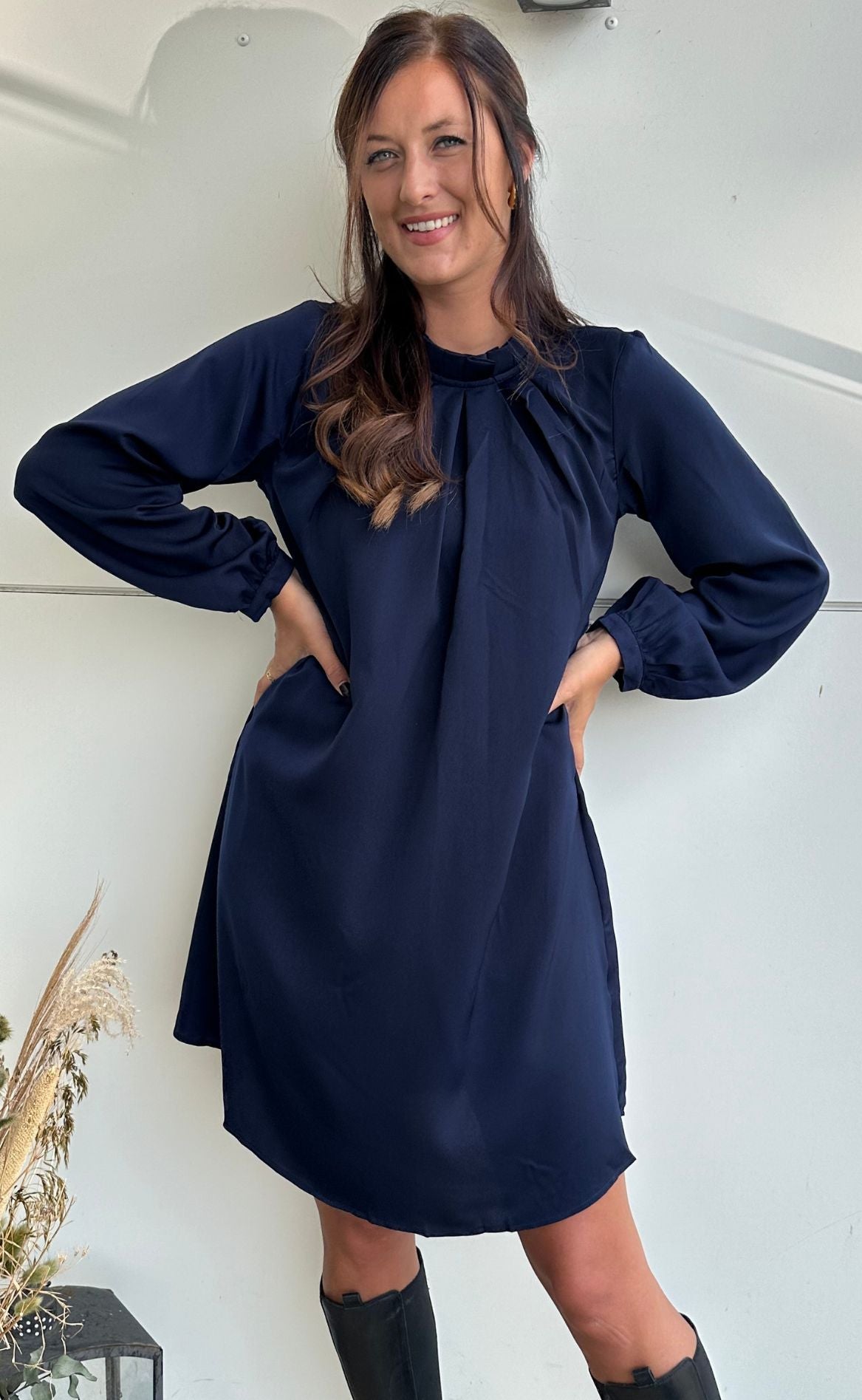 INA Copenhagen Kjole - Hazel - Navy Blue
