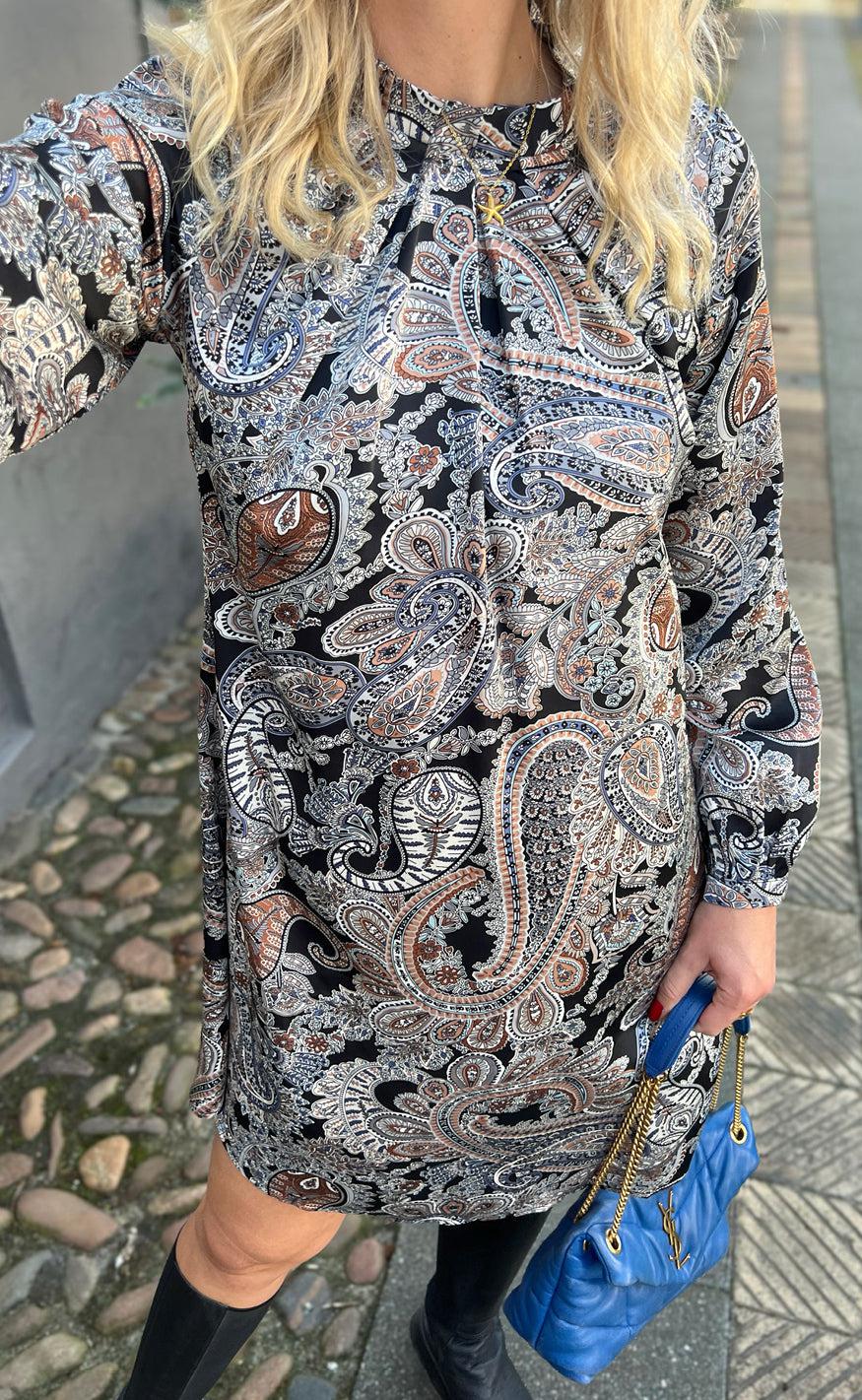 INA Copenhagen Kjole - Hazel - Paisley Night