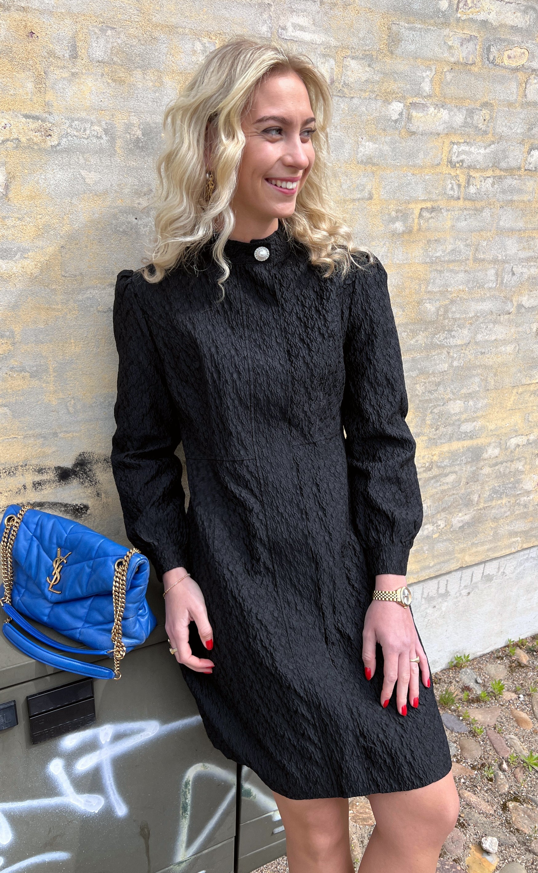 INA Copenhagen Kjole - Ines - Black Flower