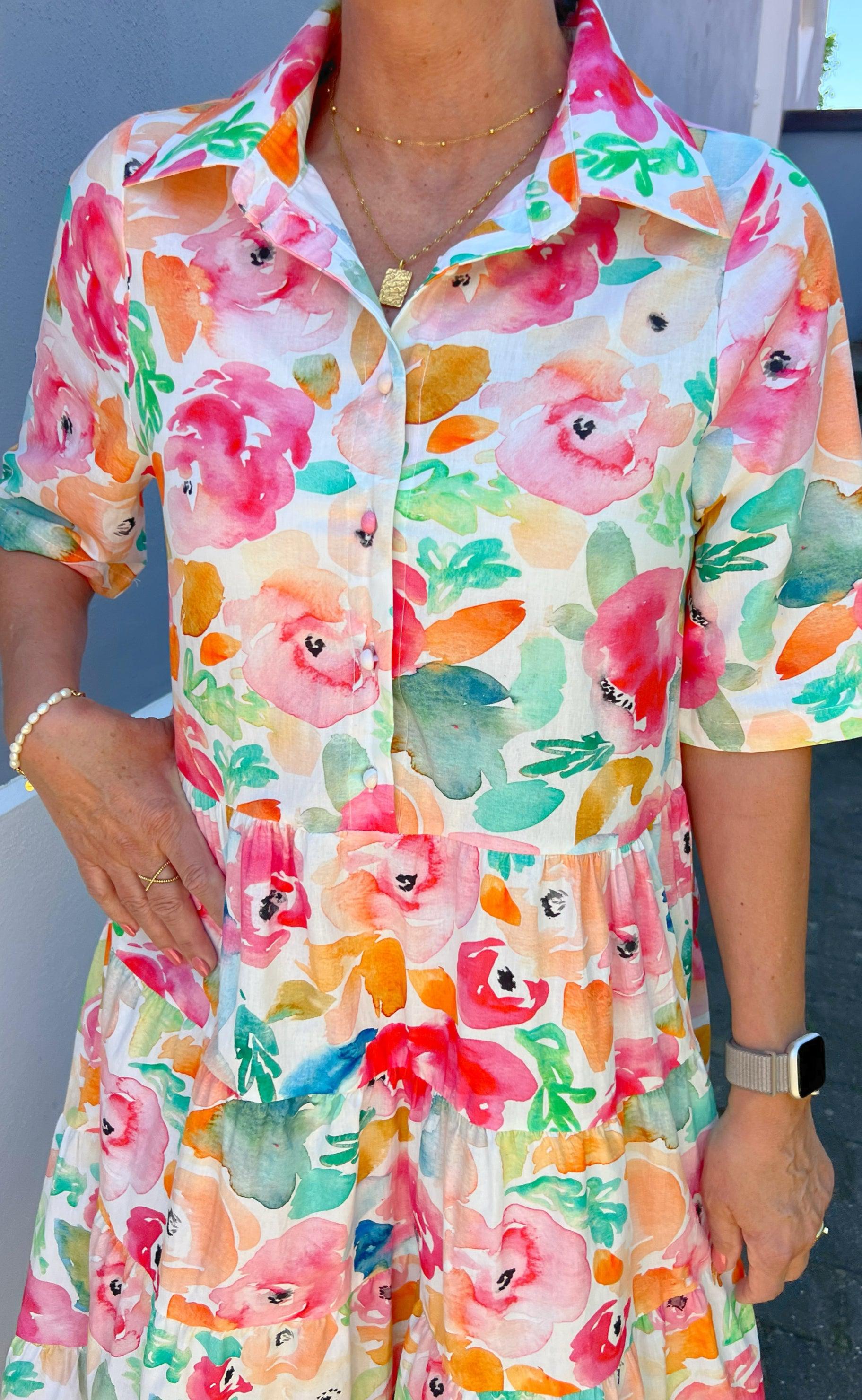 INA Copenhagen Kjole - Karla - Multi Flower