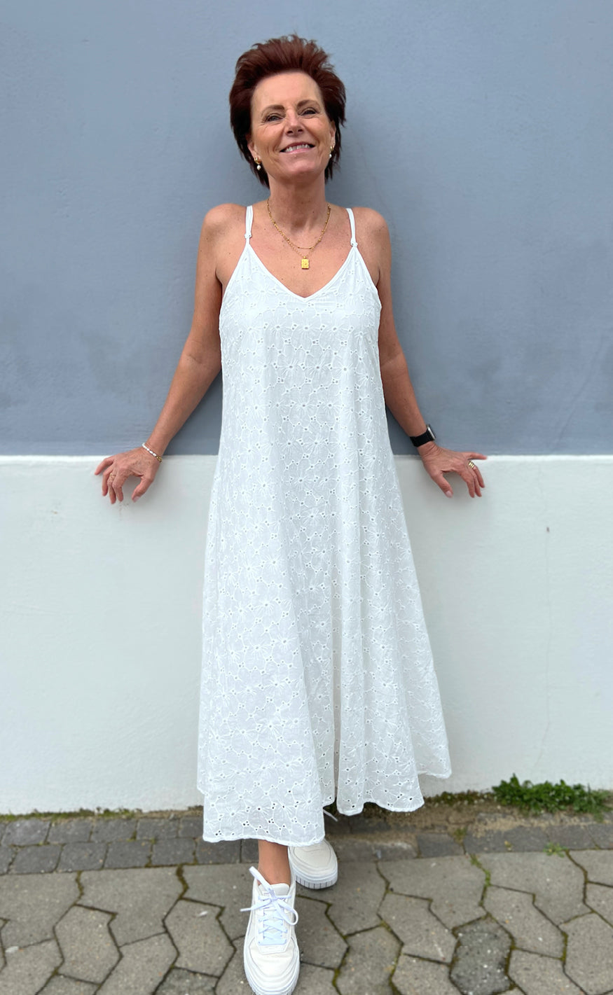 INA Copenhagen Kjole - Klara - White Broderi Anglaise