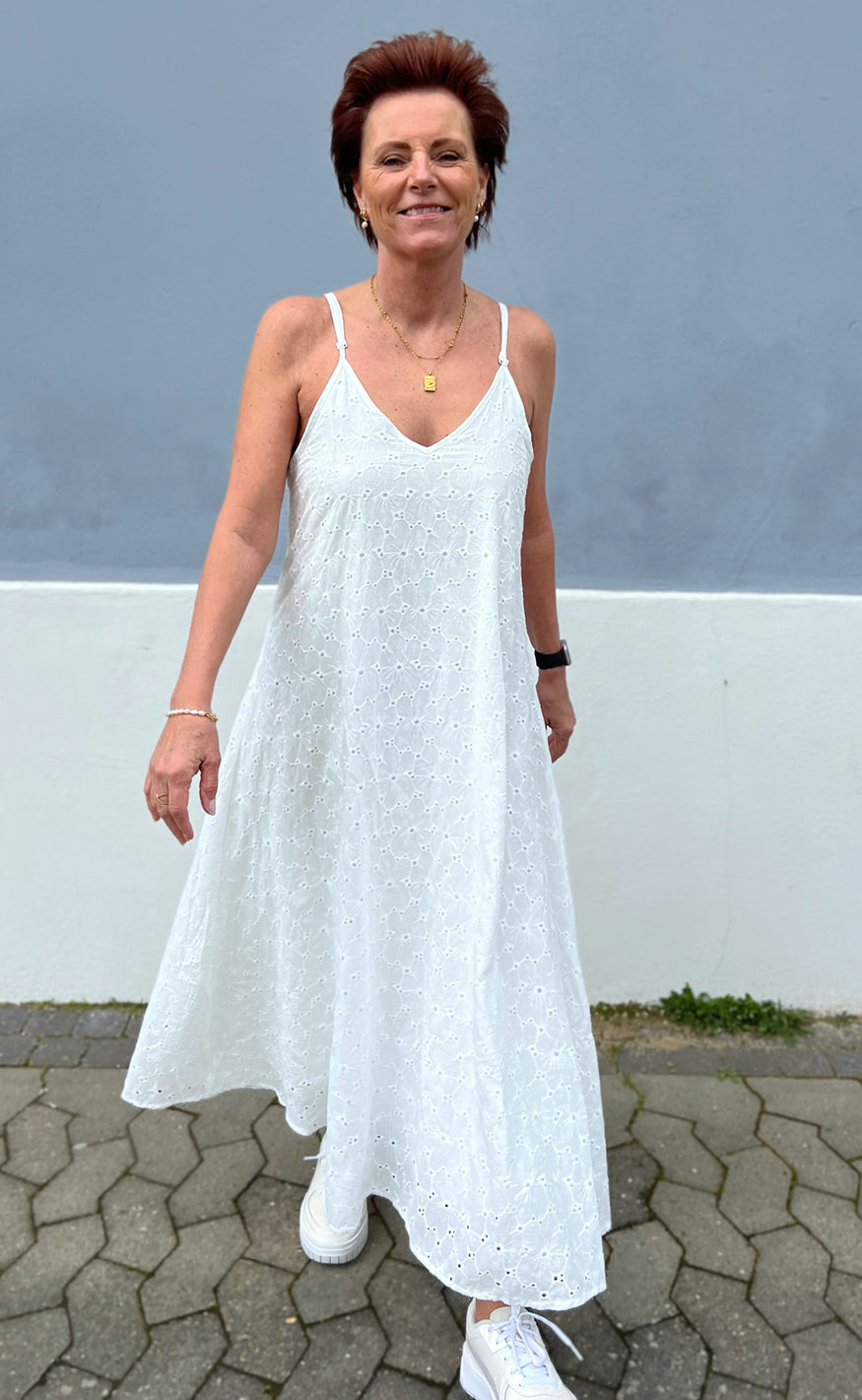 INA Copenhagen Kjole - Klara - White Broderi Anglaise