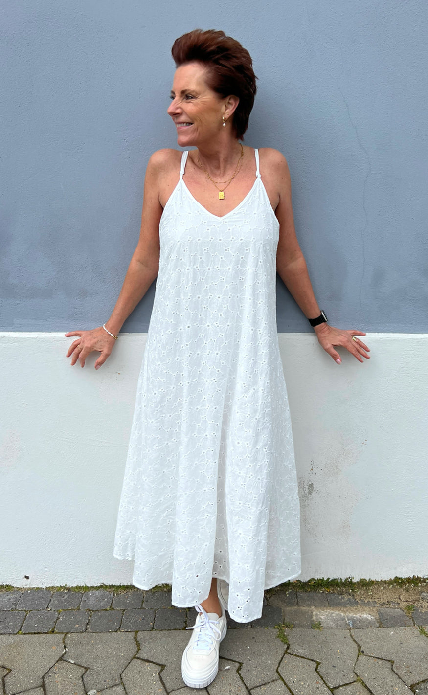 INA Copenhagen Kjole - Klara - White Broderi Anglaise