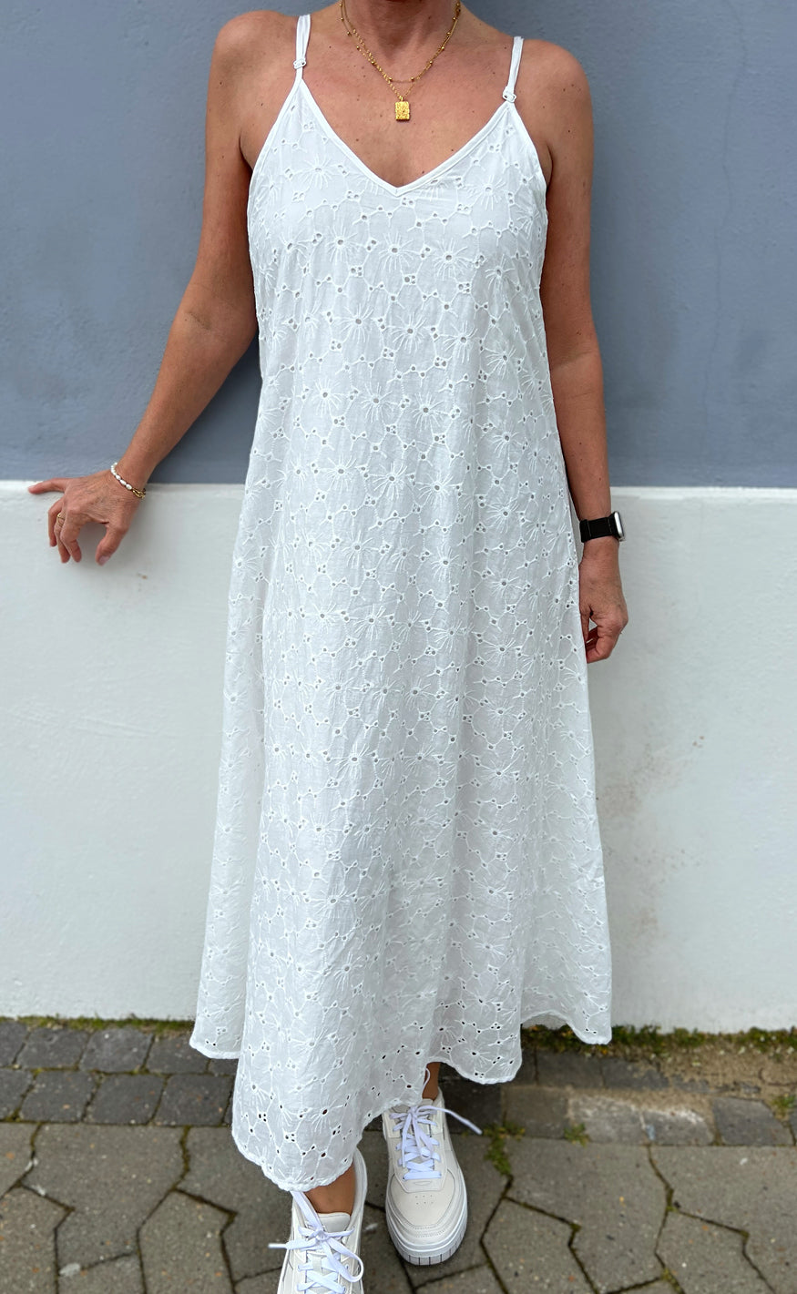 INA Copenhagen Kjole - Klara - White Broderi Anglaise