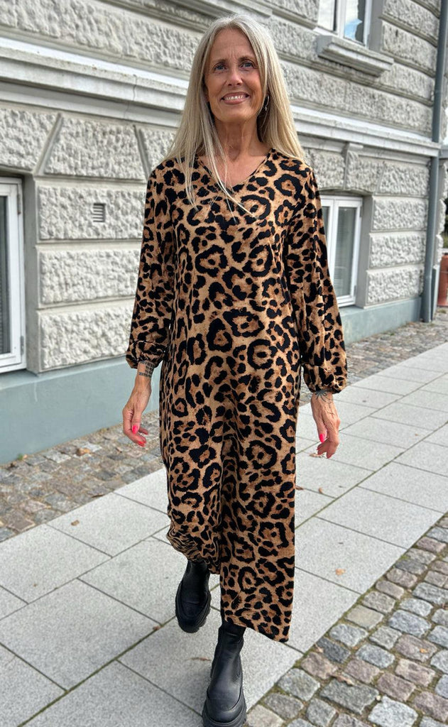 INA Copenhagen Kjole - Lia Poplin - Leopard