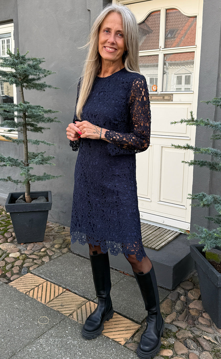 INA Copenhagen Kjole - Mira - Navy Blue