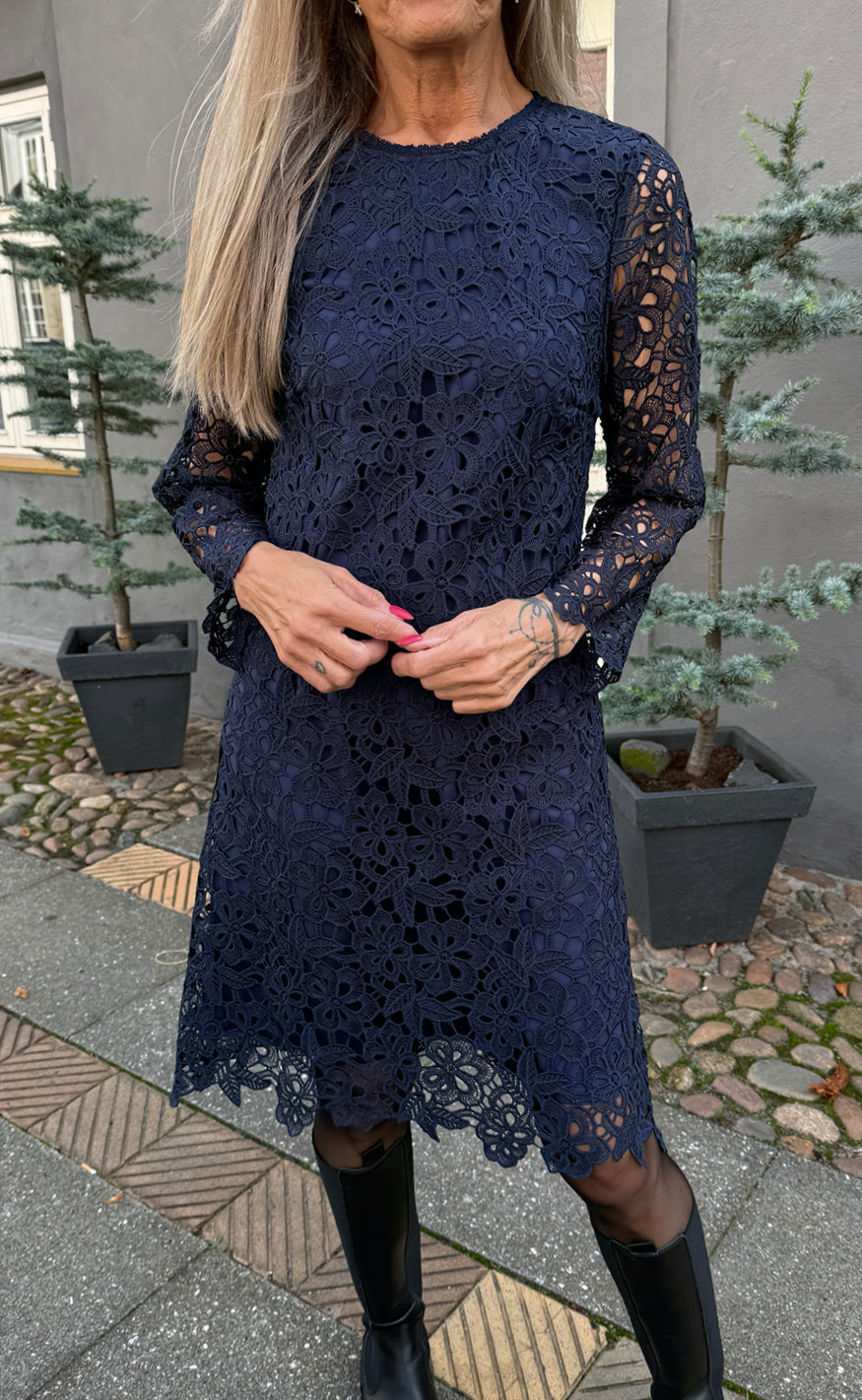 INA Copenhagen Kjole - Mira - Navy Blue