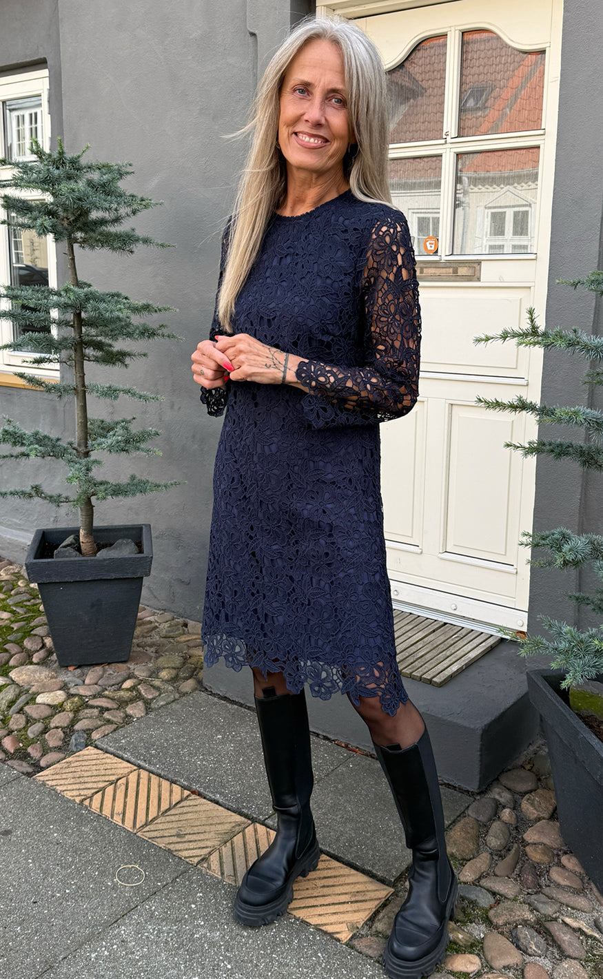 INA Copenhagen Kjole - Mira - Navy Blue