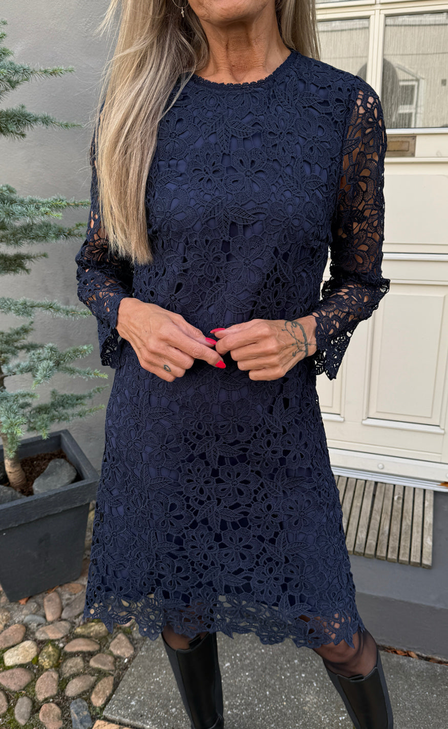 INA Copenhagen Kjole - Mira - Navy Blue