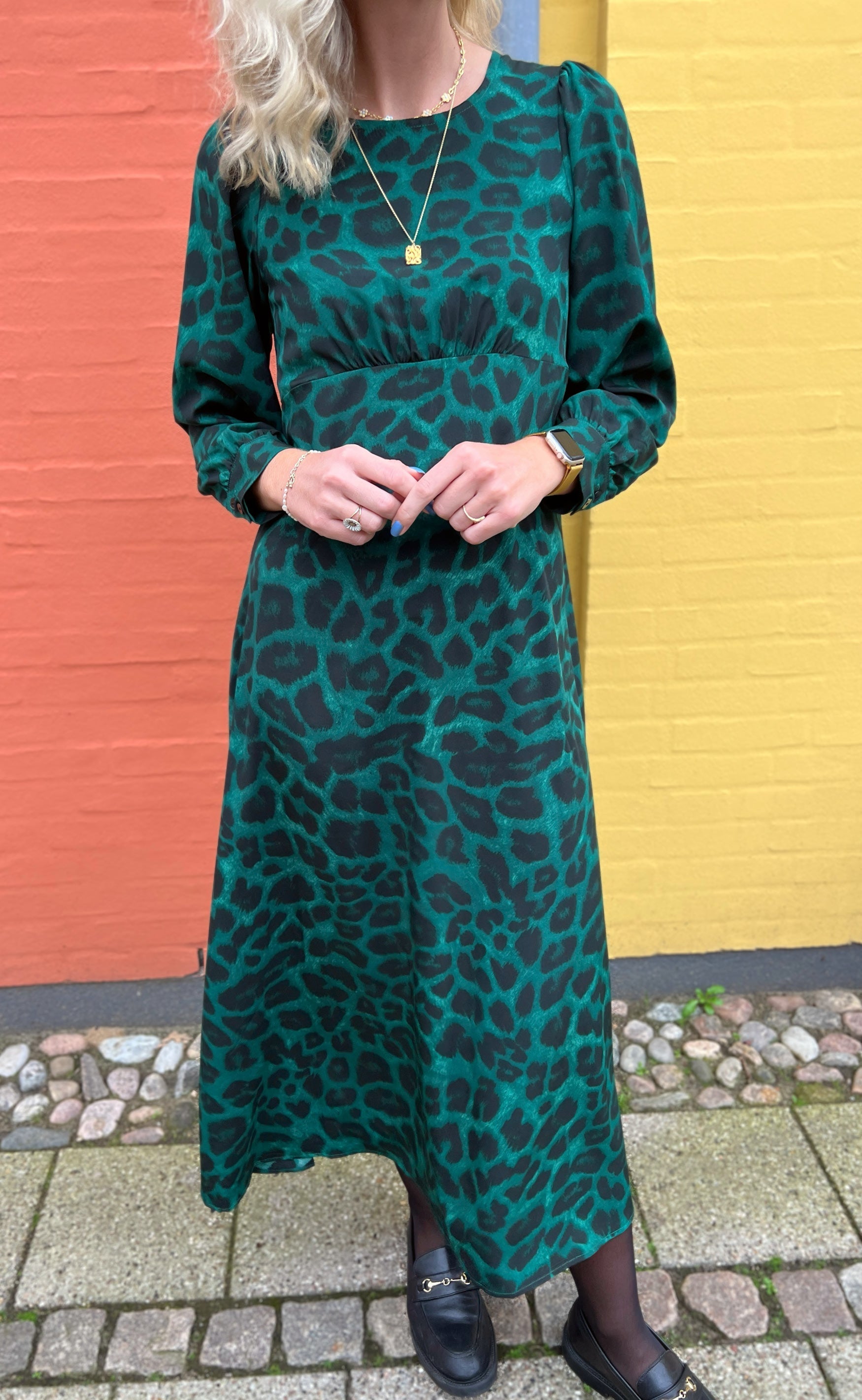 INA Copenhagen Kjole - Nova - Green Leopard
