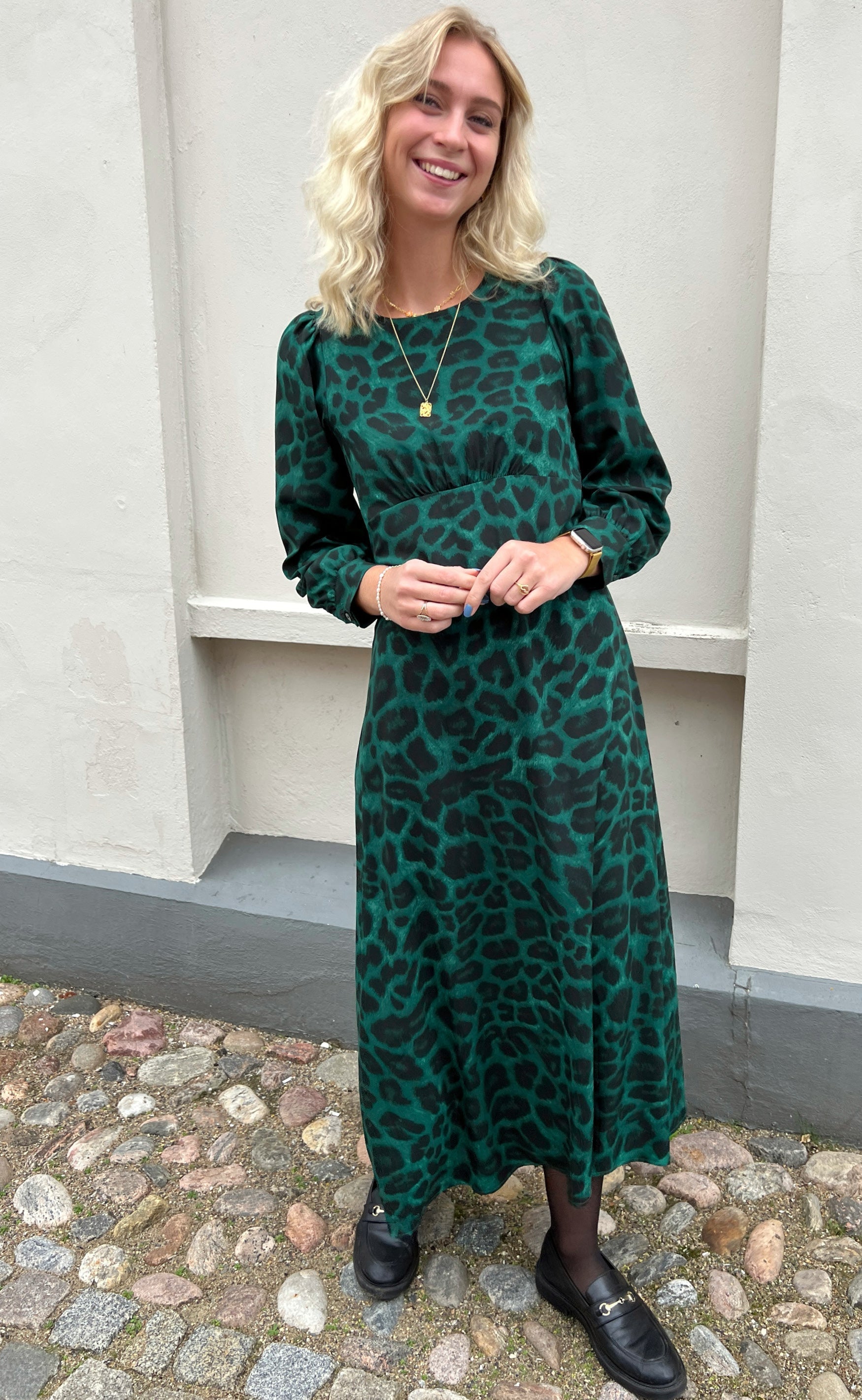 INA Copenhagen Kjole - Nova - Green Leopard