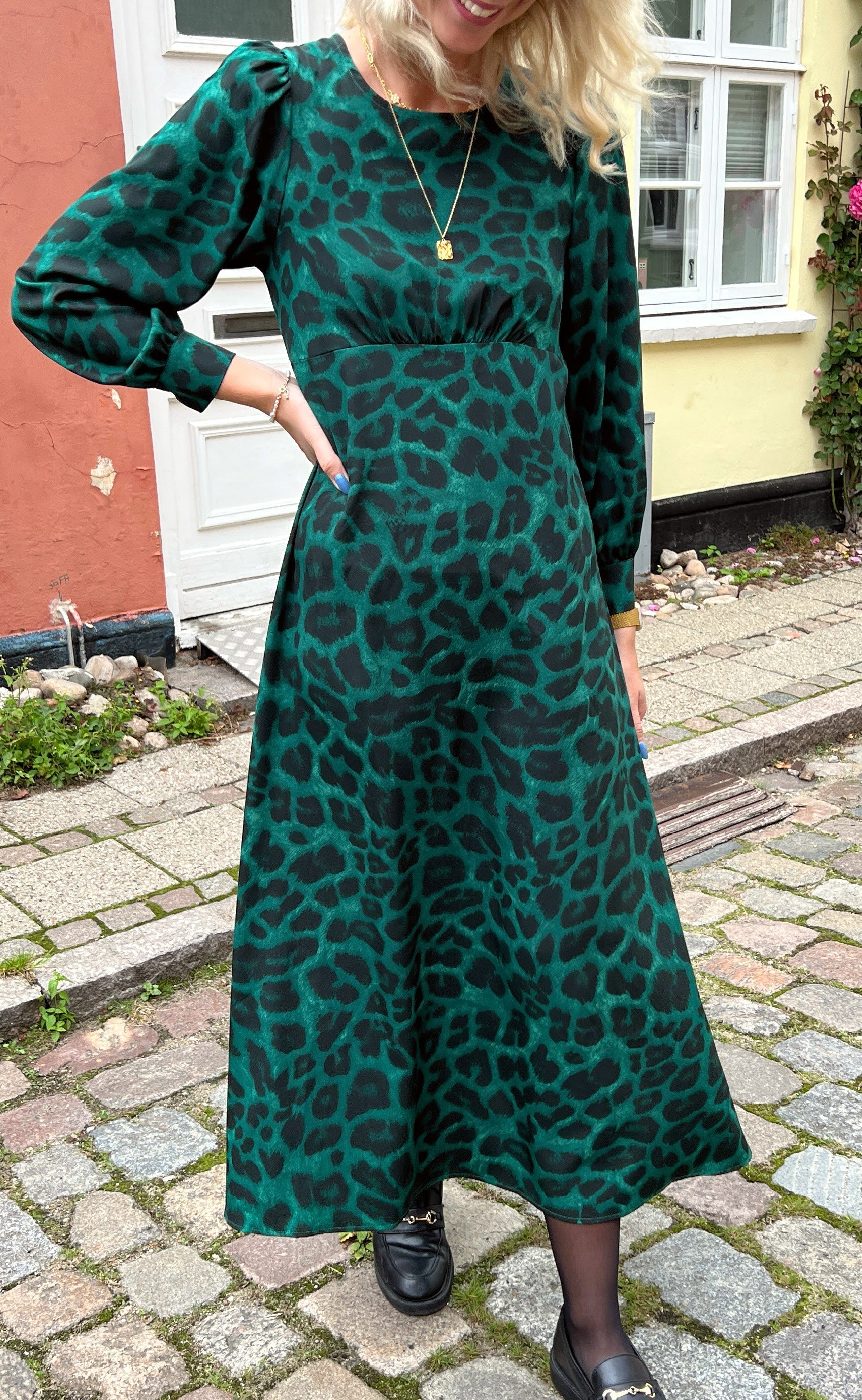 INA Copenhagen Kjole - Nova - Green Leopard