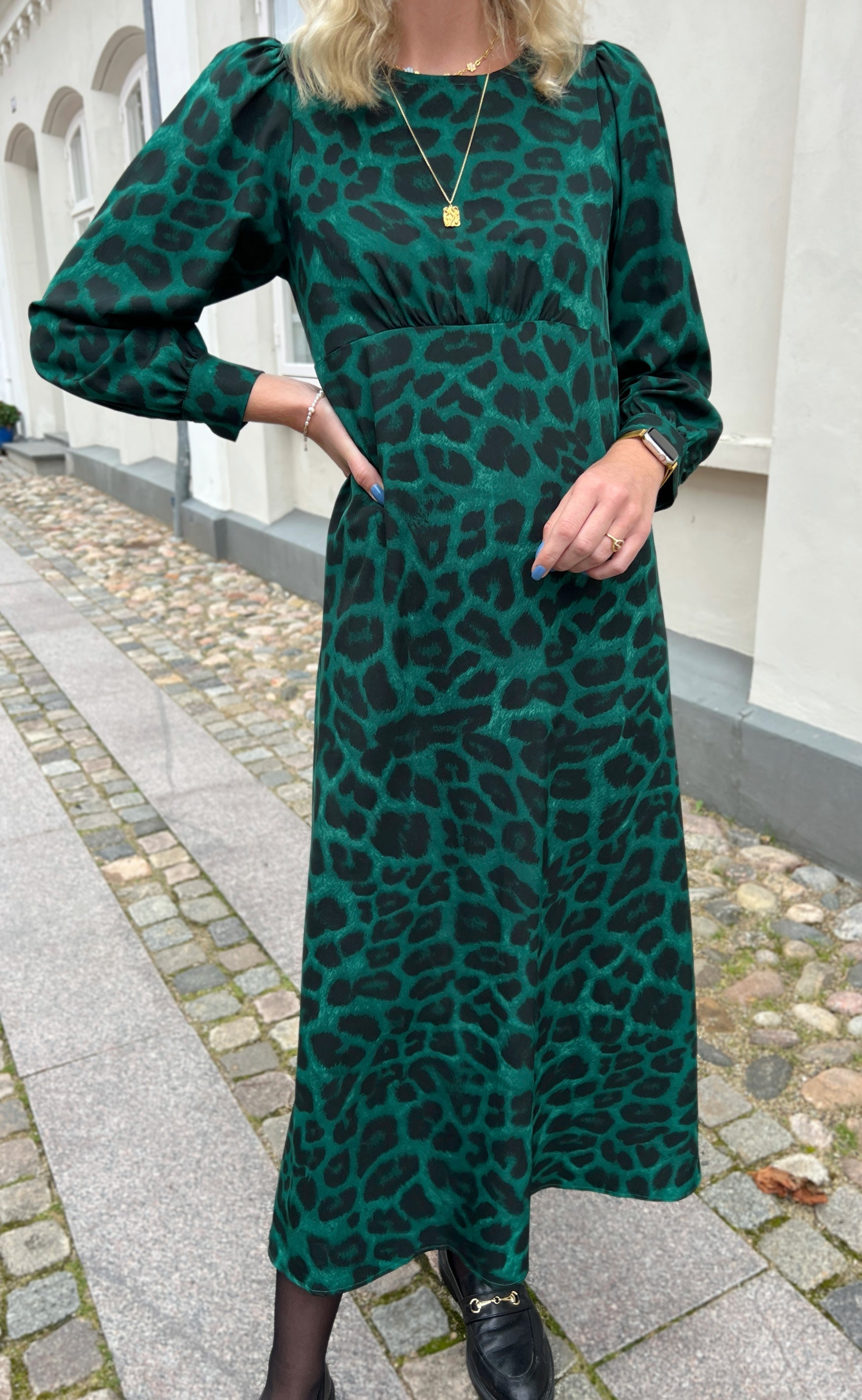 INA Copenhagen Kjole - Nova - Green Leopard
