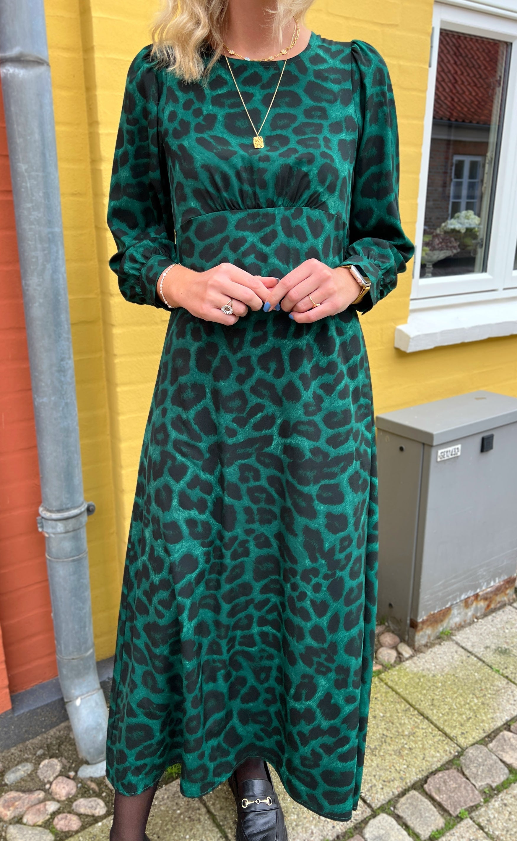 INA Copenhagen Kjole - Nova - Green Leopard