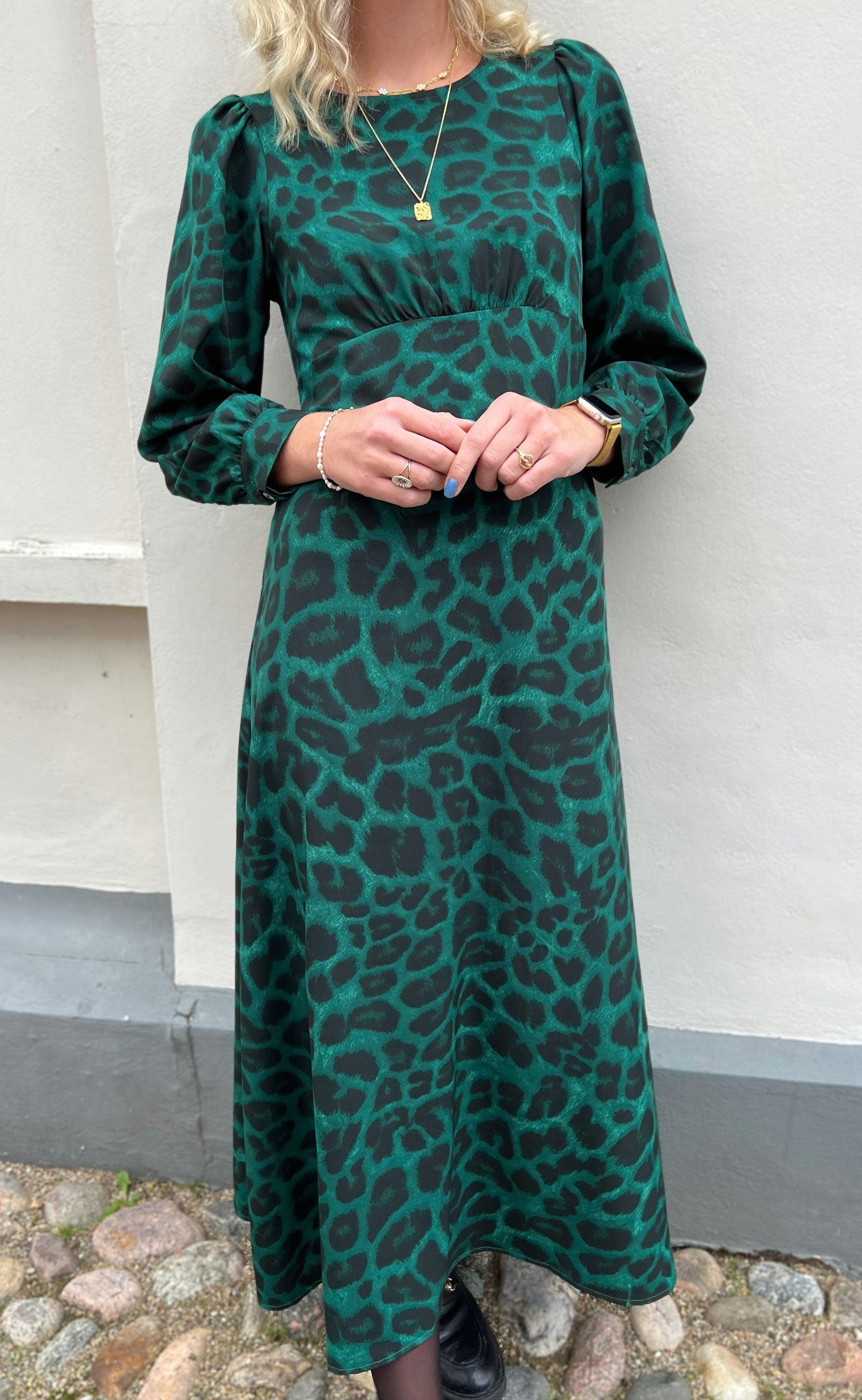 INA Copenhagen Kjole - Nova - Green Leopard