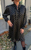 Say INA Copenhagen Kjole - Pia - Black W. Green Dots
