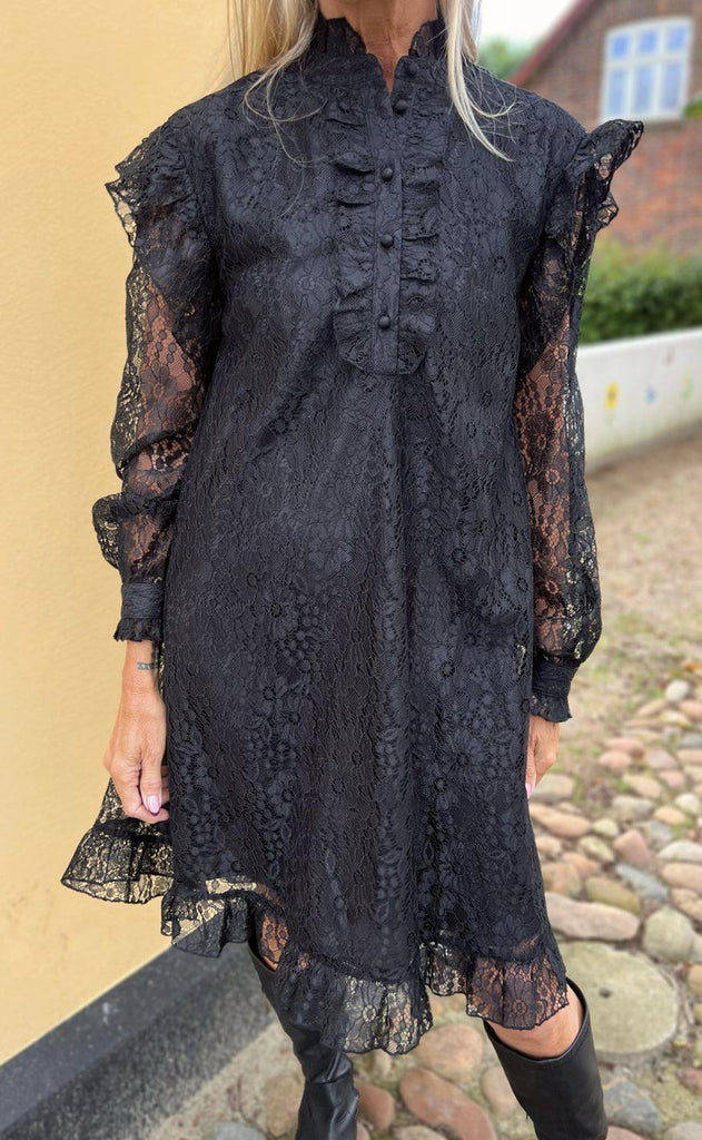 INA Copenhagen Kjole - Pia Lace - Black