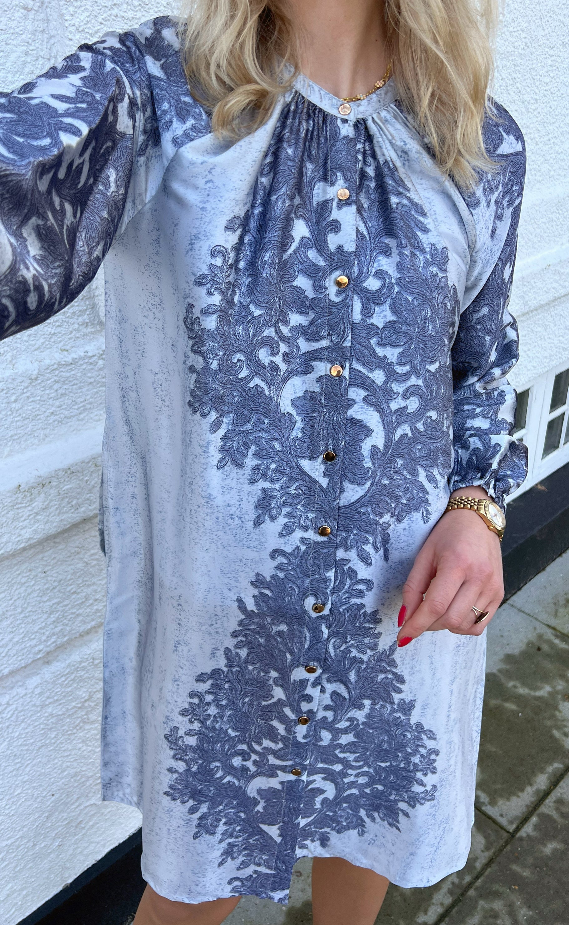 INA Copenhagen Kjole - Rita - Grey Paisley