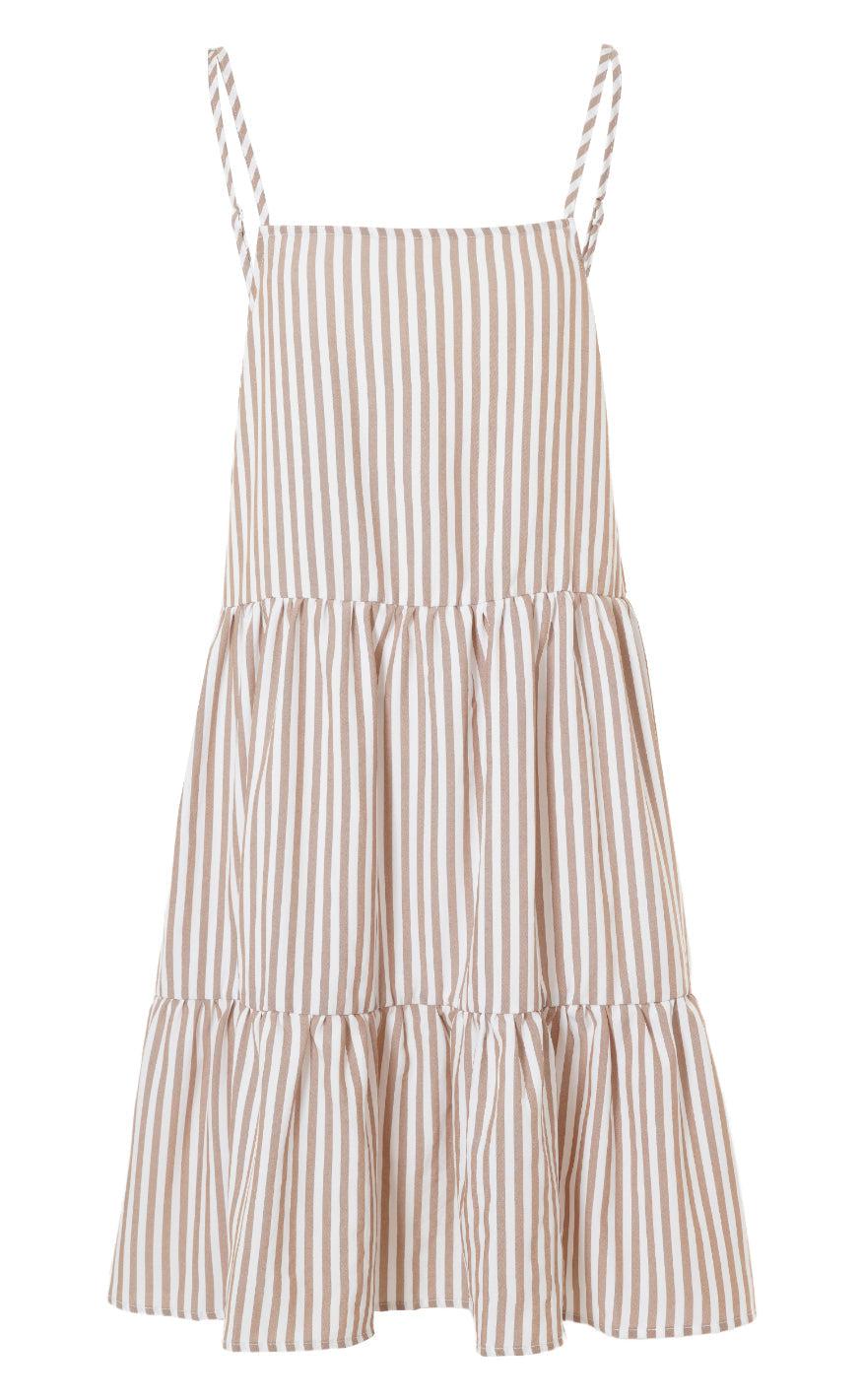 INA Copenhagen Kjole - Sisi - Brown White Stripe