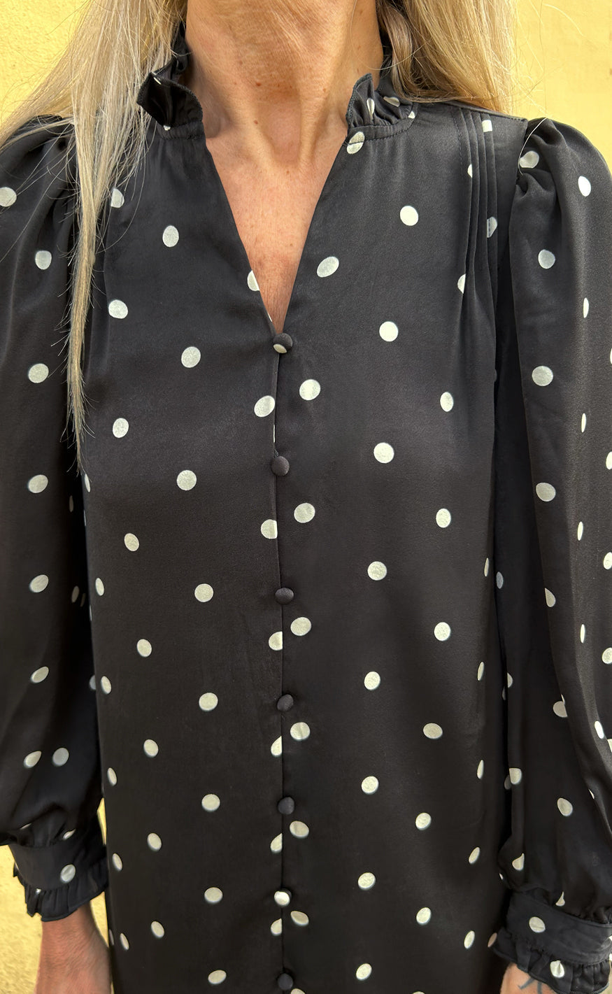 INA Copenhagen Kjole - Tiki - Black W. White Dots