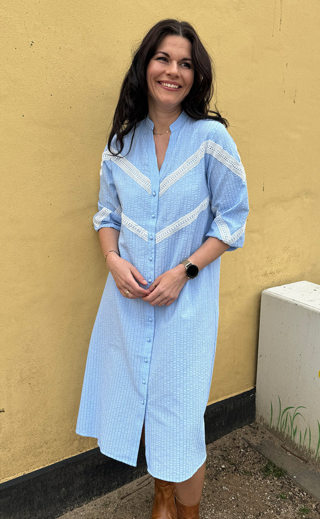 INA Copenhagen Kjole - Viola - Blue Striped