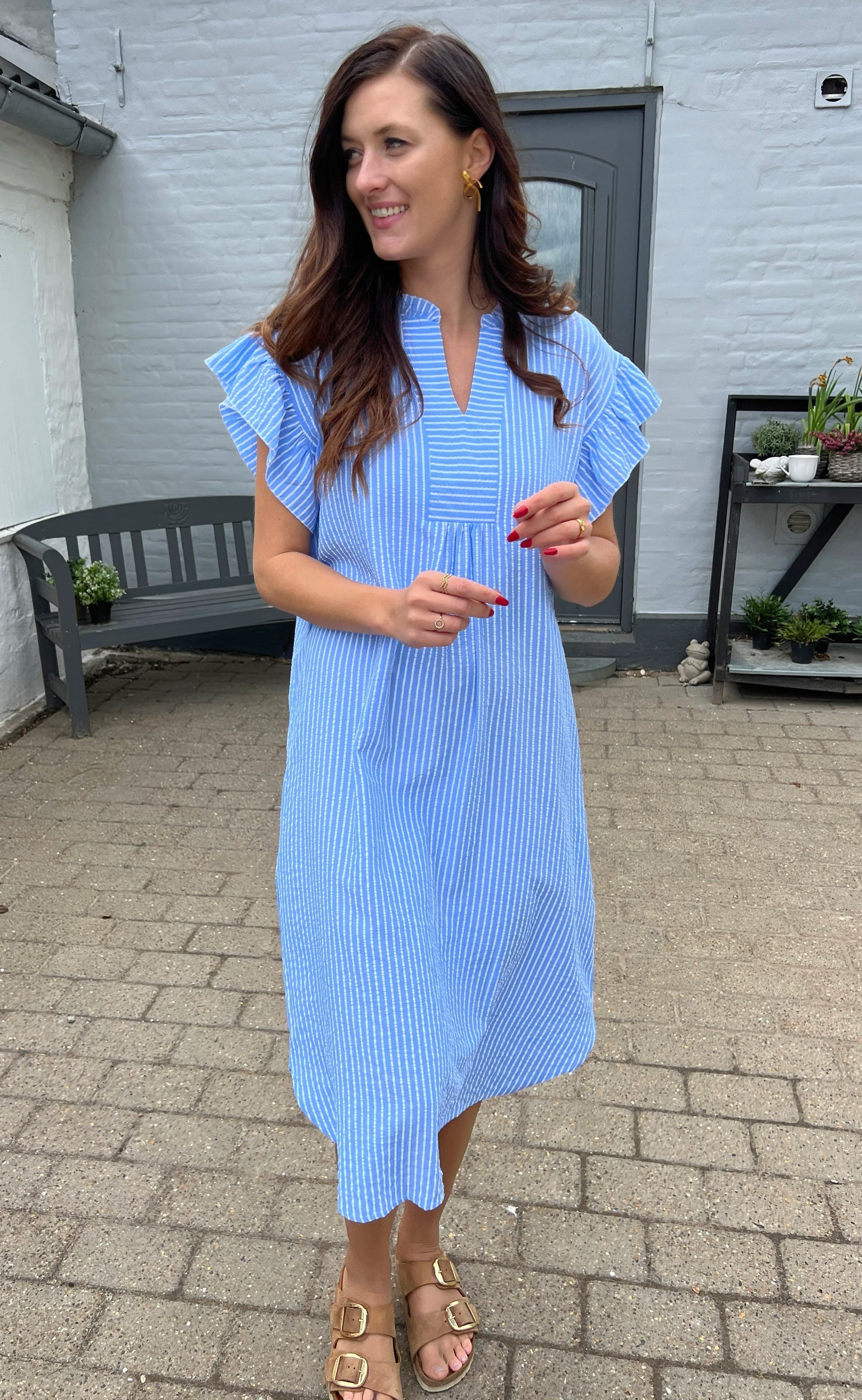 INA Copenhagen Kjole - Winnie - Blue Striped