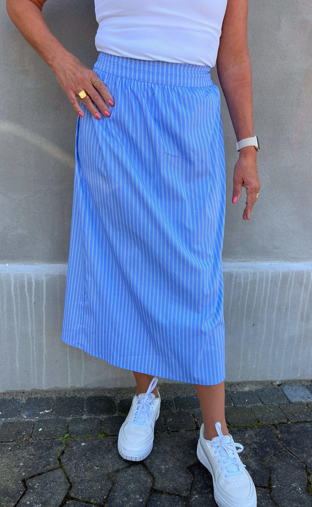 INA Copenhagen Skjørt - Patricia - Blue / White Stripe