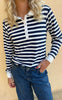 Say INA Copenhagen Polo / Bluse - Pamela - Navy Striped