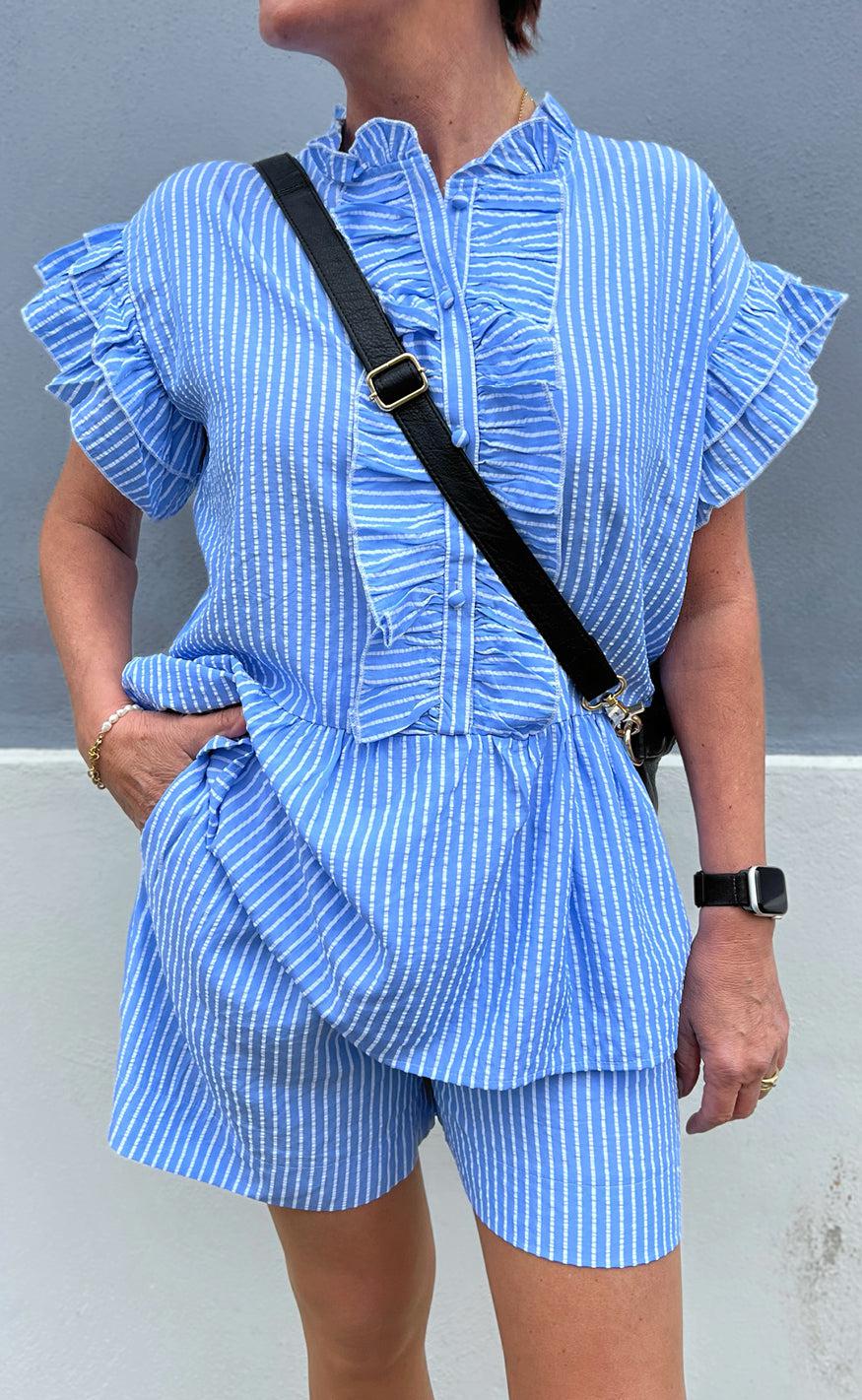 INA Copenhagen Shorts - Liv - Blue Striped