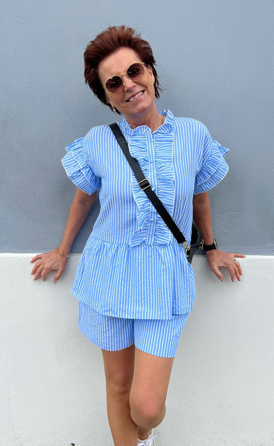 INA Copenhagen Shorts - Liv - Blue Striped
