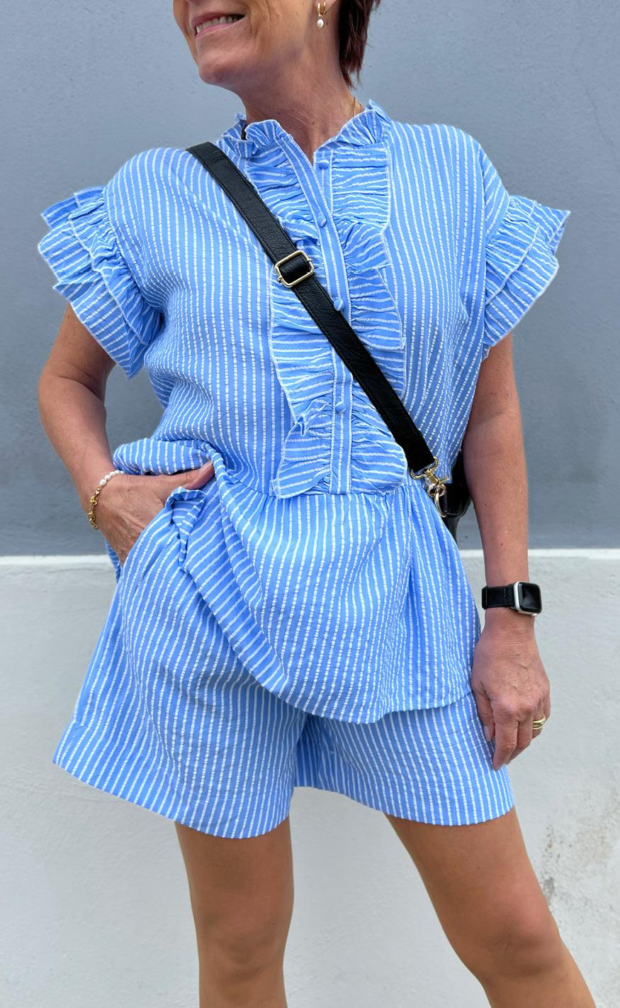 INA Copenhagen Shorts - Liv - Blue Striped