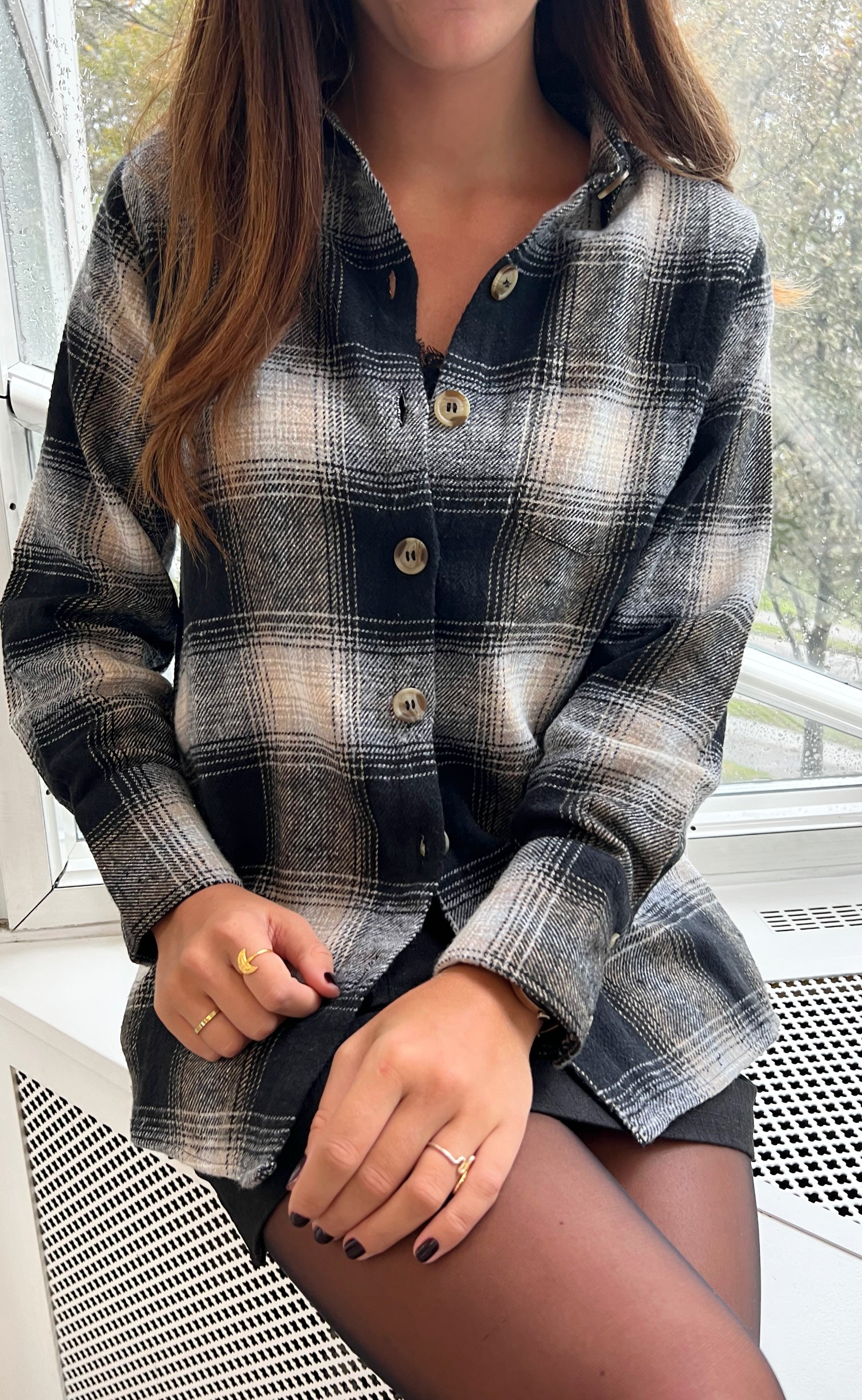 INA Copenhagen Skjorte - Caya - Grey Check