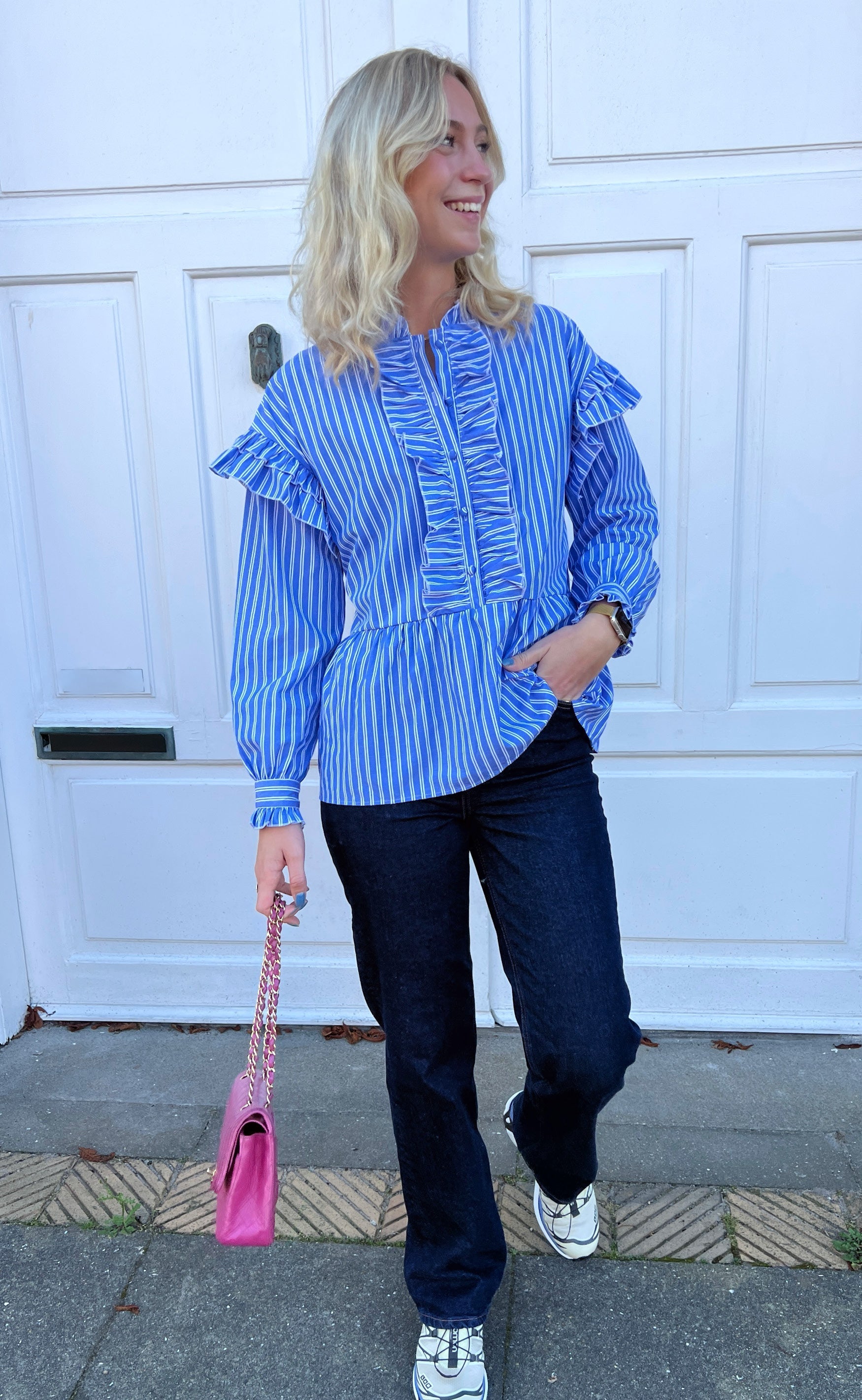 INA Copenhagen Skjorte - Frida - Dark blue Striped
