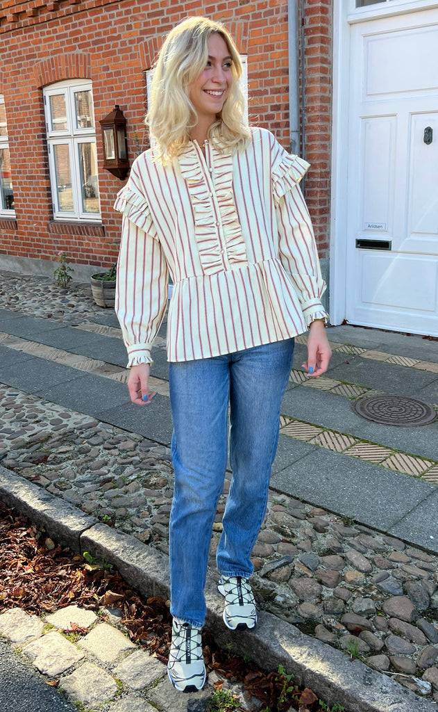 INA Copenhagen Skjorte - Frida - Red Striped