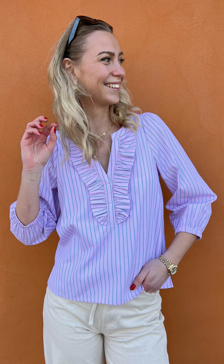 INA Copenhagen Skjorte - Katinka - Pink Striped