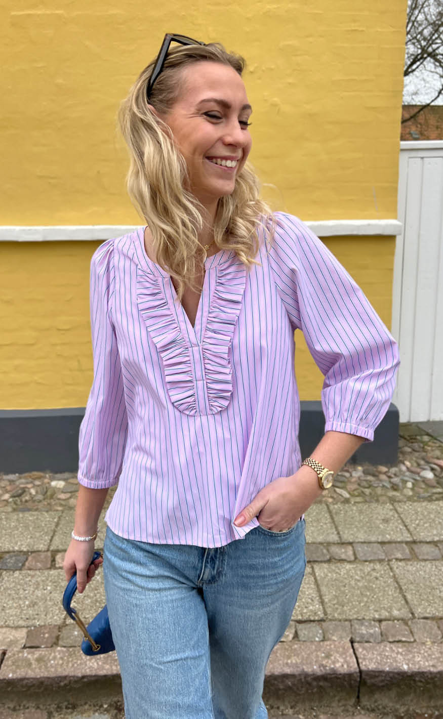 INA Copenhagen Skjorte - Katinka - Pink Striped
