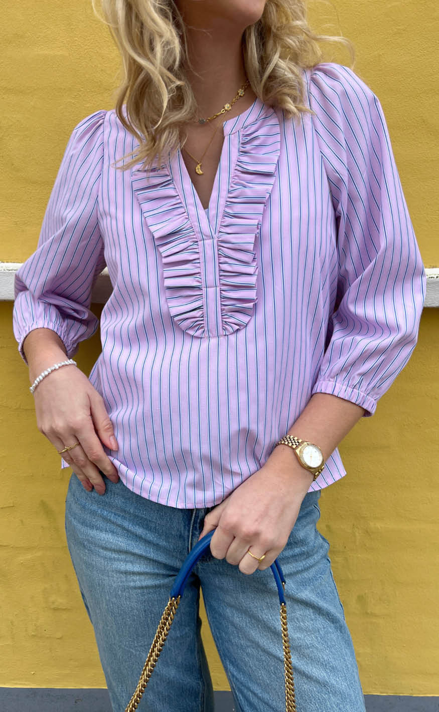INA Copenhagen Skjorte - Katinka - Pink Striped