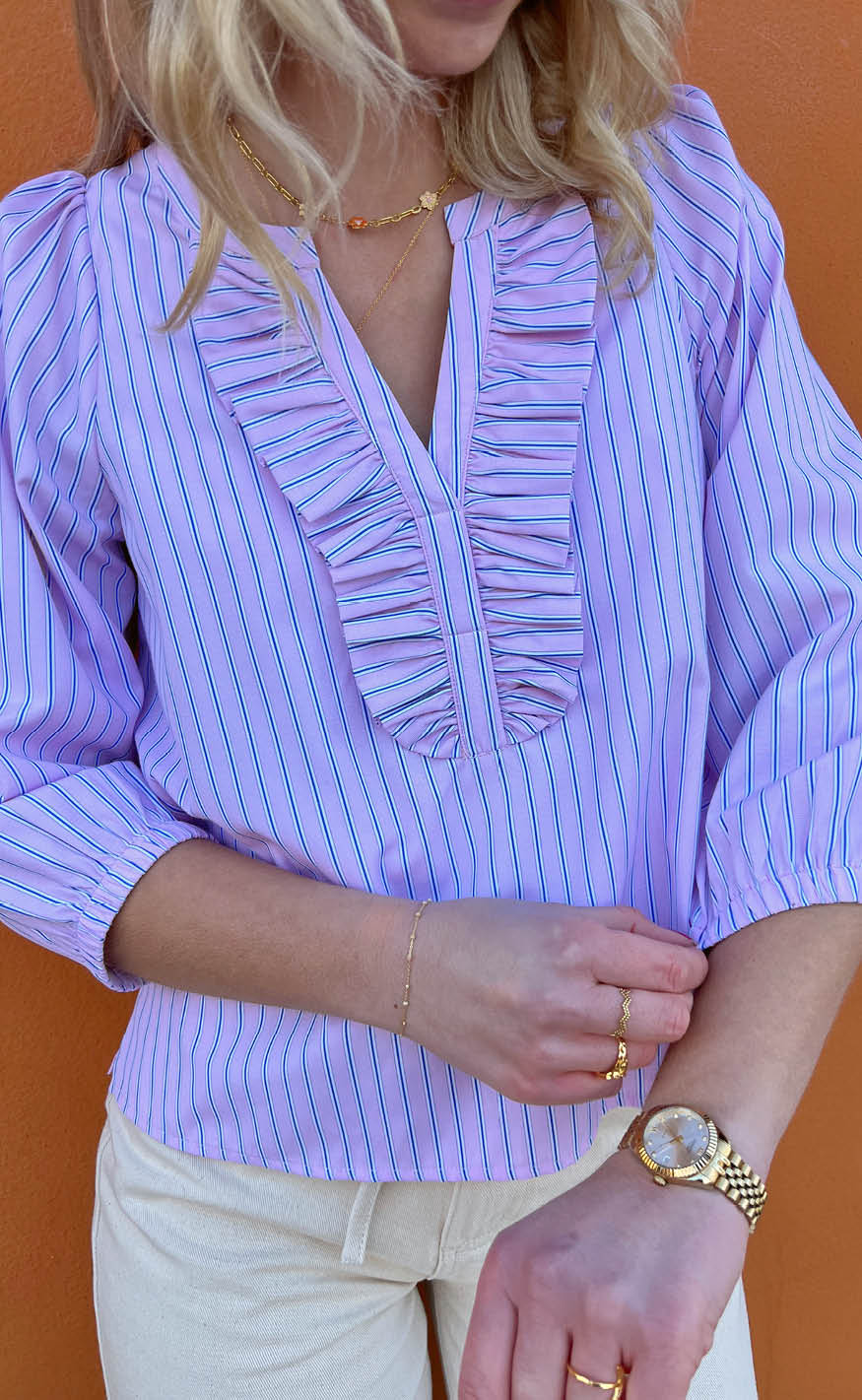 INA Copenhagen Skjorte - Katinka - Pink Striped