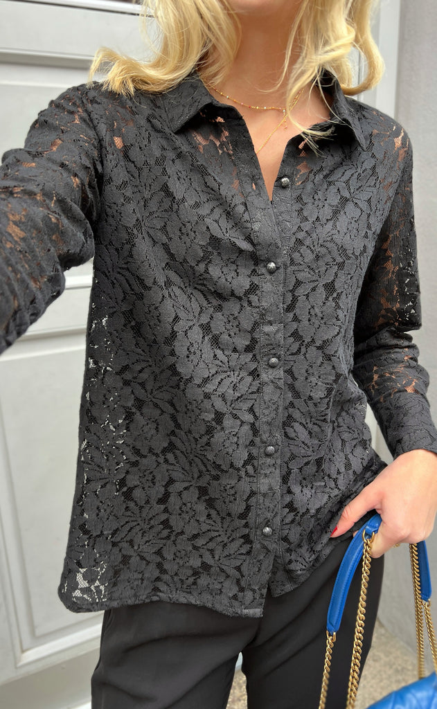 INA Copenhagen Skjorte - Lucca - Black Lace