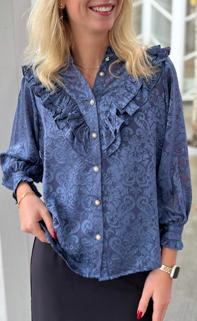 INA Copenhagen Skjorte - Sarah - Dusty Blue