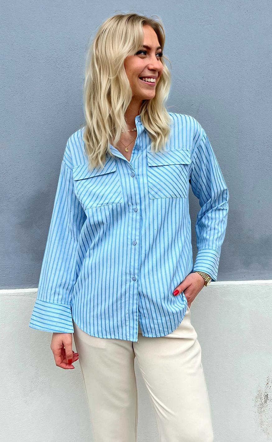 INA Copenhagen Skjorte - Simili - Blue Striped