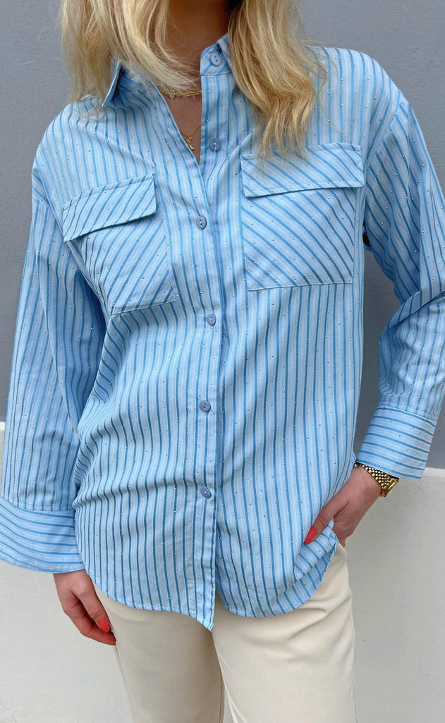 INA Copenhagen Skjorte - Simili - Blue Striped