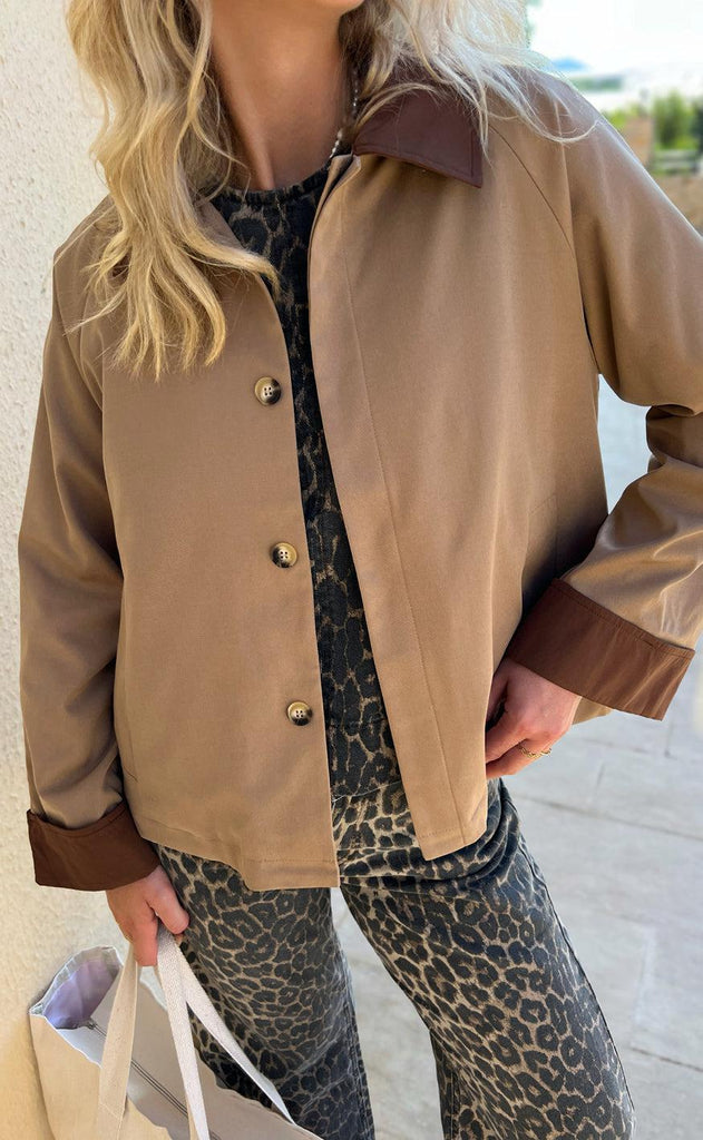 INA Copenhagen Trenchcoat / Jakke - Caroline Contrast - Camel / Brown