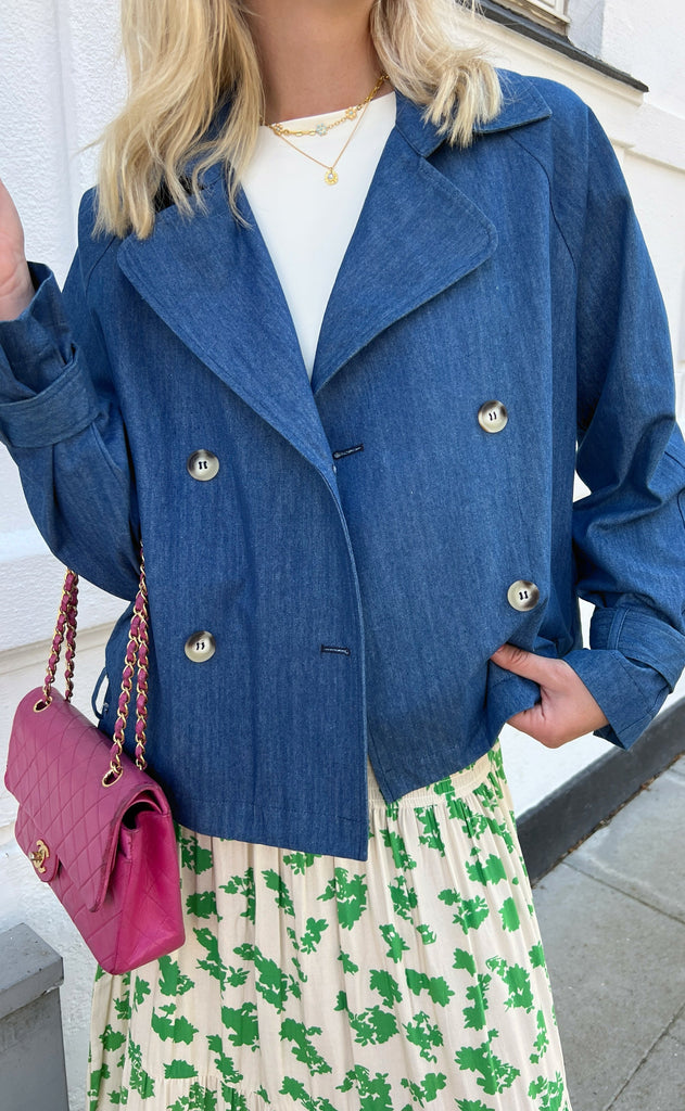 INA Copenhagen Trenchcoat / Jakke - Silje - Denim Blue